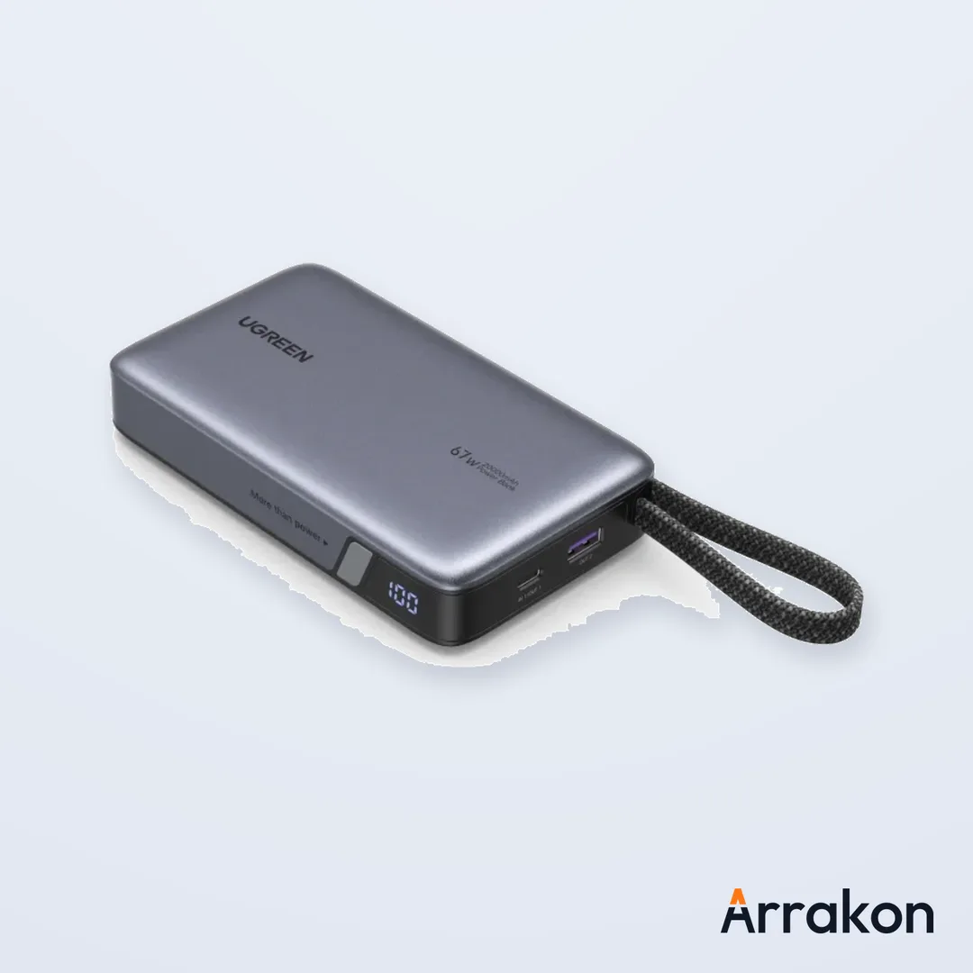 UGREEN Nexode PB550 20000mAh 67W Power Bank with Built-in USB-C Cable (55996B)