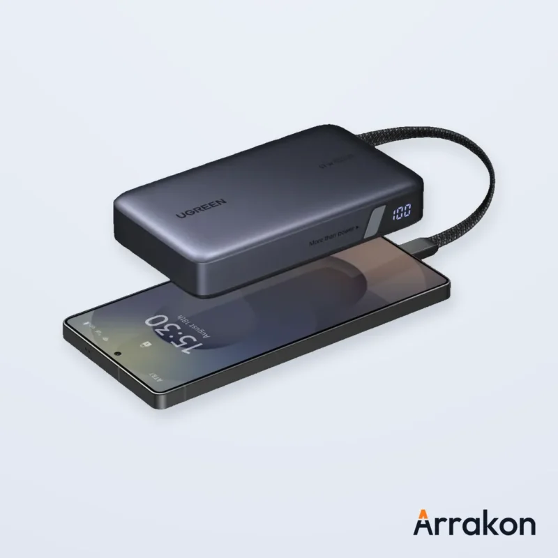 UGREEN Nexode PB550 20000mAh 67W Power Bank with Built-in USB-C Cable (55996B), view 5 of 5