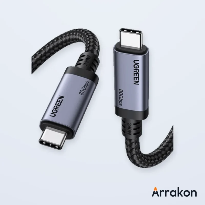UGREEN Uno L529 (65863) Type-C to Type-C 100W PD Fast Charging Cable with LED Display - 2M, view 3 of 9