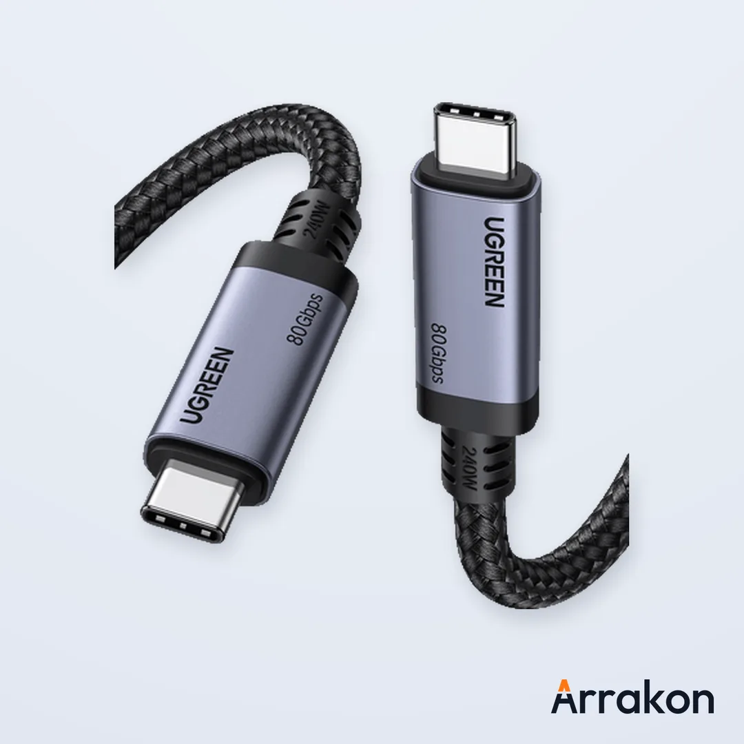 UGREEN Uno L529 (65863) Type-C to Type-C 100W PD Fast Charging Cable with LED Display - 2M