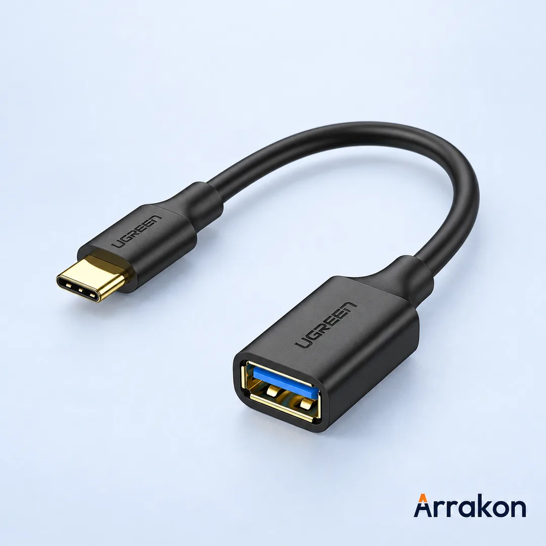 UGREEN US154 USB Type-C Male to USB 3.0 Type-A Female OTG Adapter Black #30701 (0.15m)