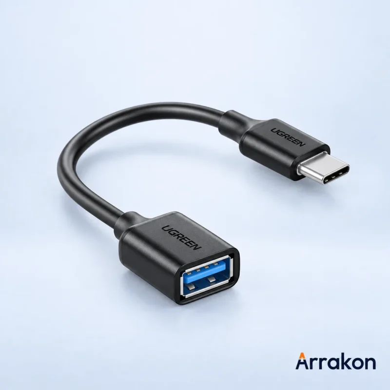 UGREEN US154 USB Type-C Male to USB 3.0 Type-A Female OTG Adapter Black #30701 (0.15m), view 3 of 4