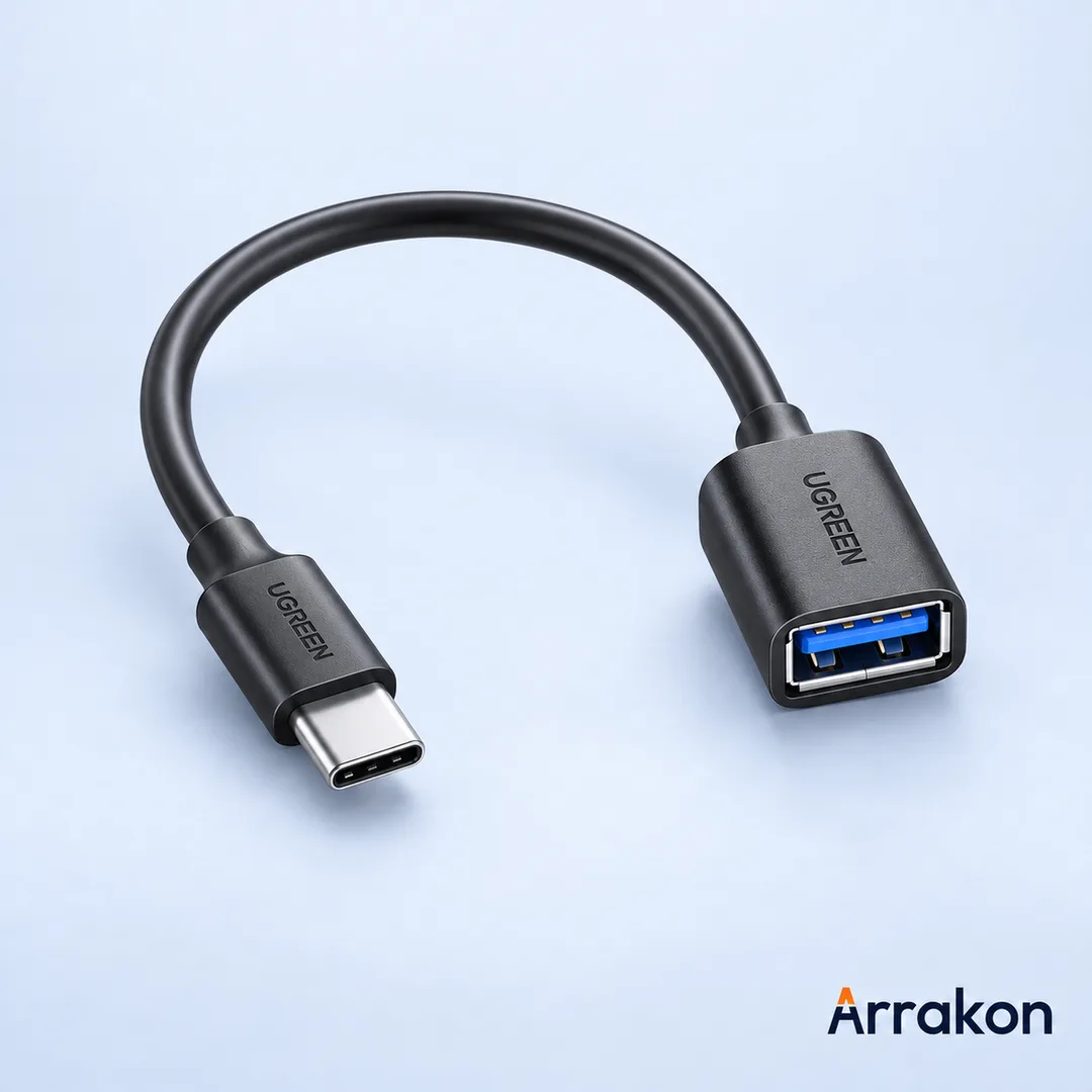 UGREEN US154 USB Type-C Male to USB 3.0 Type-A Female OTG Adapter Black #30701 (0.15m)