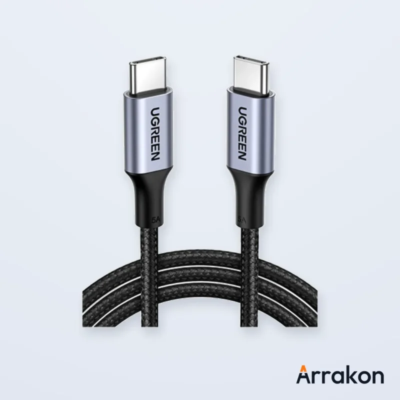 UGREEN US316 (70427) Type-C to Type-C PD Fast Charging Cable 100W - 1M, view 2 of 9