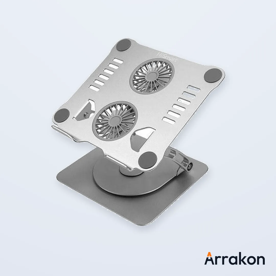 V5.1 Metal Folding Laptop Stand with Free Lift & 360° Swivel Base