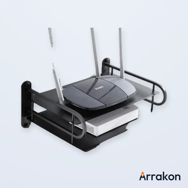 Wall-Mounted WiFi Router / ONU Shelf Bracket (Metal, Multi-Layer), view 7 of 12