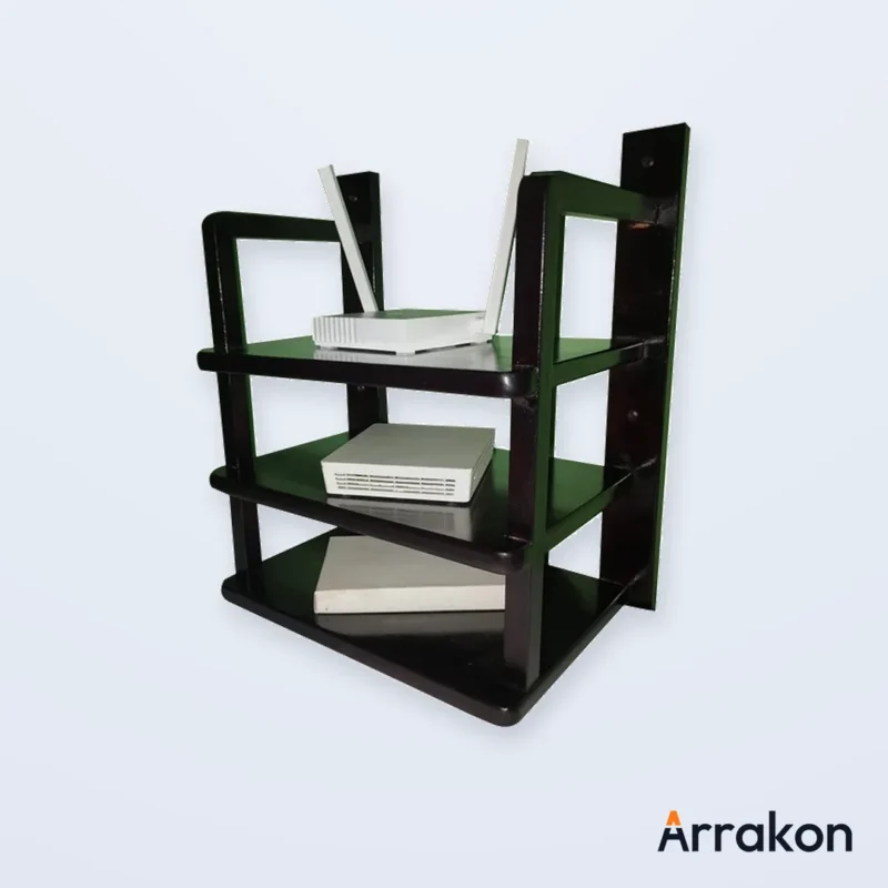 Wall-Mounted WiFi Router / ONU Shelf Bracket (Metal, Multi-Layer), view 10 of 12