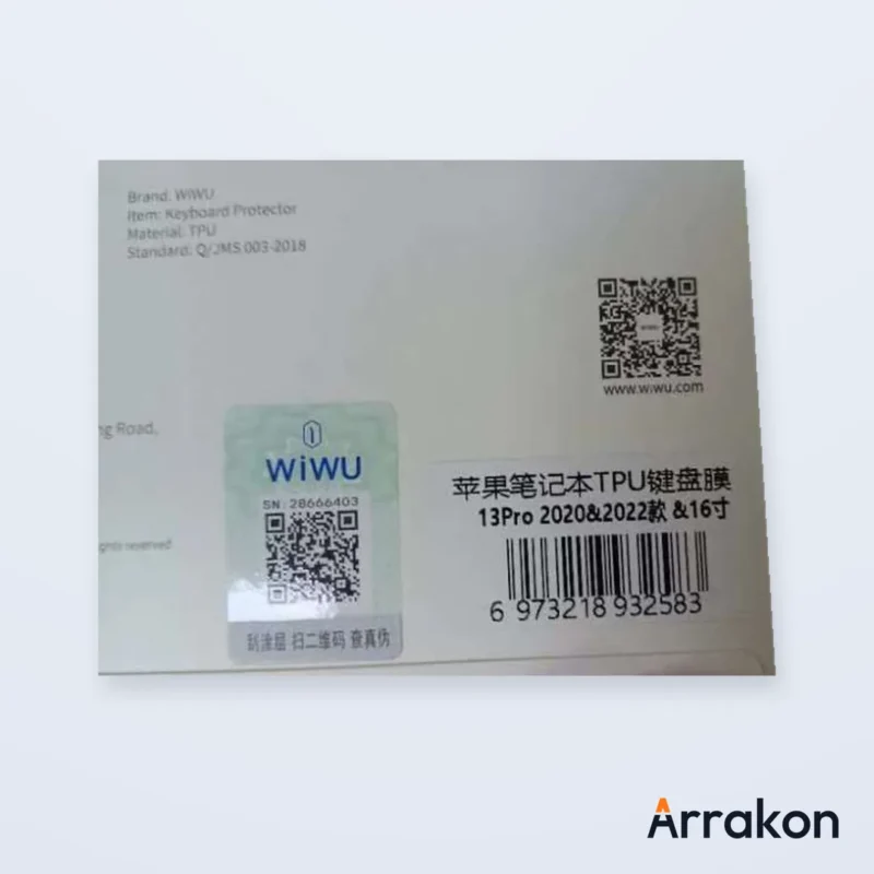 WiWU TPU Keyboard Protector Cover for MacBook Air/Pro, view 4 of 6