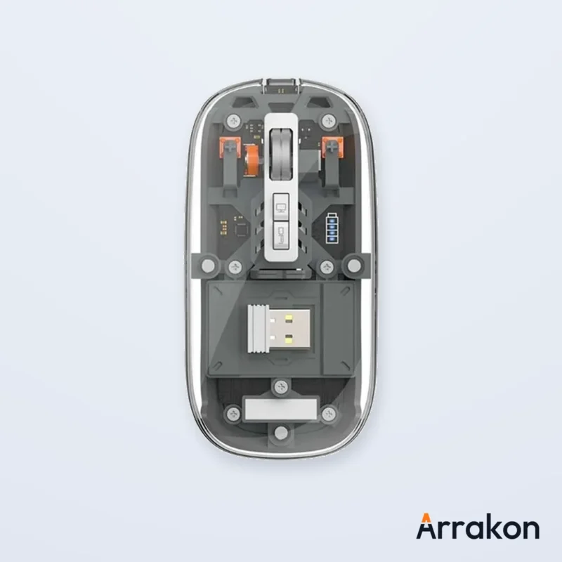 WiWU WM105 Crystal Transparent Magnetic Wireless Mouse, view 3 of 8